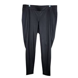 Torrid Faux Leather Black Business Vacation Casual Date Night Women's Pants 2-2X